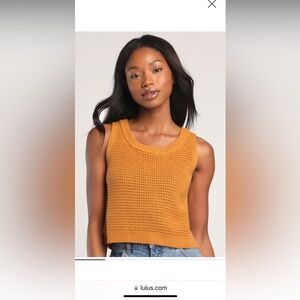 Yellow knit tank